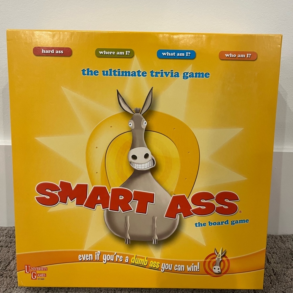 Smart Ass Trivia Board Game University Games 2007